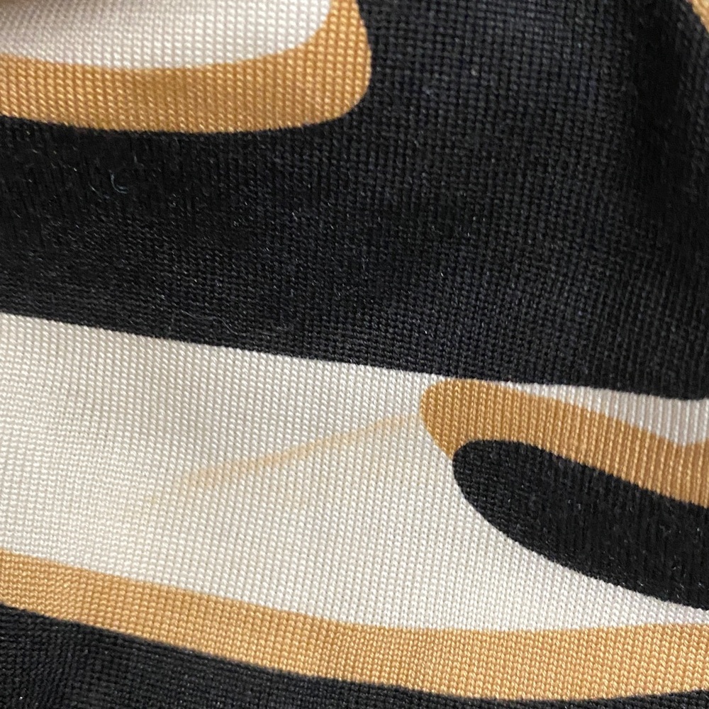 Diane Von Furstenberg Black and Cream Zebra “Bentley” 3/4 Sleeve 100% Silk Dress - Picture 13 of 16